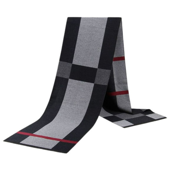 SWSMCLT Men's Winter Scarf Fashion Scarves Business Casual Thick Warm Fringe Fall Spring Muffler Style28 One Size