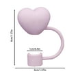 thumbnail image 2 of Heart Straw Topper Compatible With 30&40 Oz Tumbler Cup Soft Rubber Straw Covers Cap10Mm 0.4In Cute Funny Proof Reusable Straw Tips Lids Straw Home Decor, 2 of 3