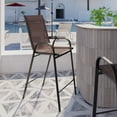 thumbnail image 2 of Flash Furniture 2 Pack Brazos Series Brown Outdoor Barstool with Flex Comfort Material and Metal Frame, 2 of 14