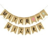 Harry Potter Banner Witch OR Wizard Letter Party Banner Burlap Gender Reveal Decorations Baby Shower banner He or She Burlap Flag Burlap Harry Potter Themed Party Decoration Supplies