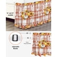 thumbnail image 3 of Fall Pumpkin Bed Skirt Queen Size 16 Inch Drop, Sunflower Maple Leaf Brown White Plaid Wrap Around Dust Ruffle Bedskirts, Wrinkle & Fade Resistant Easy Fit Bedskirt with Adjustable Elastic, 3 of 8
