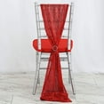 thumbnail image 3 of BalsaCircle Red Extra Sequin Chair Sash Party Wedding Decorations, 3 of 6