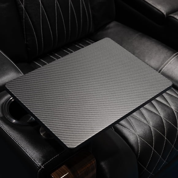 Swivel Carbon Fiber Tray Table for Valencia Home Theater Chairs &ndash; Slim, Durable Side Table for Snacks & Devices (New Edition)