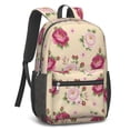 thumbnail image 2 of Pioneer Flower Floral Print Pattern 17" School Backpacks for Teens,Waterproof Oxford Fabric,S-Shape Padded Straps for School,Travel,Hiking,Camping, 2 of 5