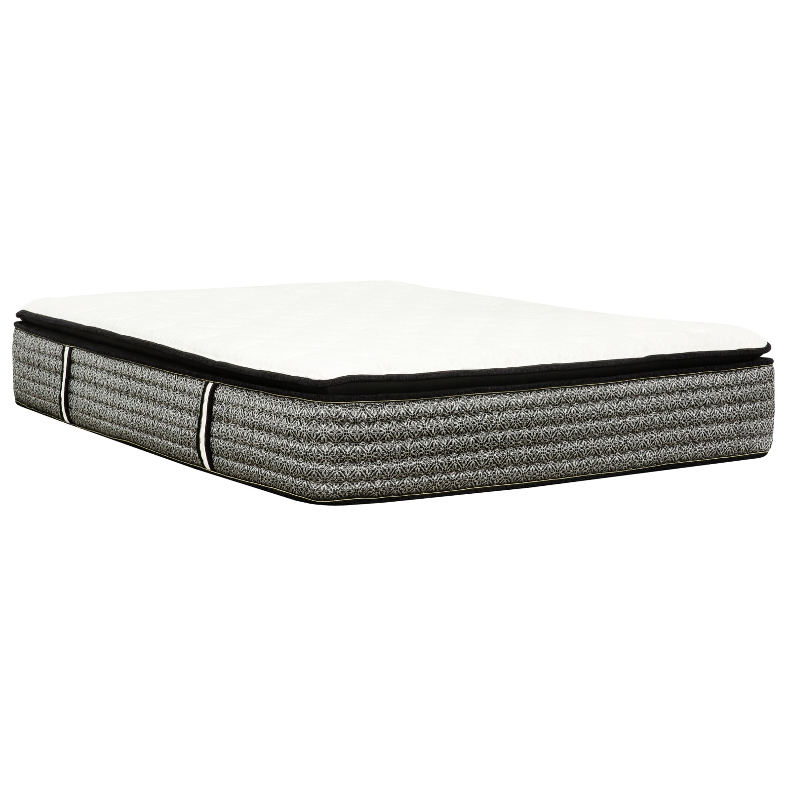 Miekor Furniture Premium 14 in. King Size Pocket Coil Hybrid Mattress, Super Plush Gel Memory Foam Mattress for Comfort Sleep, White/Gray 61063