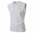 thumbnail image 4 of Ceisia Mens 2 Piece Outfit Textured Knit Sleeveless Tank Top and Drawstring Shorts Set Casual Loungewear for Men Gray M Gifts for Father, 4 of 9