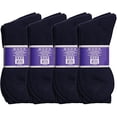 thumbnail image 2 of 12 Pairs of Yacht & Smith Men Value Pack of Ring Spun Cotton Crew Diabetic, Nephropathy Socks, 2 of 6