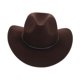 thumbnail image 5 of FENGGUIQU Sombrero Western Clásico De Fieltro Café Con Ancha Para Estilo Único Y Protección Solar, 5 of 8