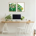 thumbnail image 6 of Kate and Laurel Sylvie Monstera 1 and 2 Framed Canvas Wall Art Set by Jessi Raulet of Ettavee, 2 Piece 18x24 Natural, Colorful Plant Leaf Art for Wall, 6 of 6