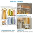 thumbnail image 3 of VIPEK V2i Heavy Duty Garment Rack, 700LB Capacity Portable Closet System with 4 Adjustable Shelves & 2 Hanging Rods, Freestanding Wardrobe,White, 3 of 7
