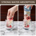 thumbnail image 6 of 2 Pcs Pioneer Flower Floral Print Pattern Kitchen Towels, Funny Microfiber Dish Towel Set, 18" X 26" Tea Towels, 6 of 6