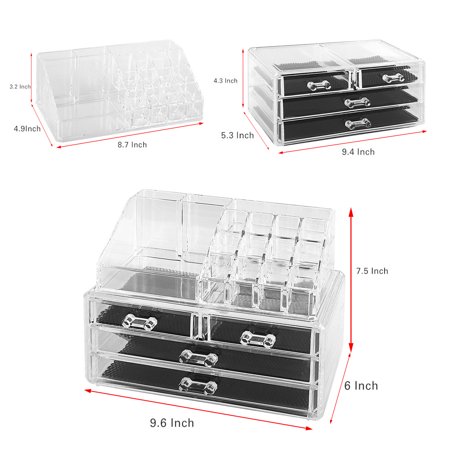 Cosmetic Clear Acrylic Lipstick Liner Jewelry Display Storage Box