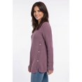 thumbnail image 3 of Ellos Plus Size Stretch Scoop Neck Curved Hem With Buttons Pullover Sweater, 3 of 4