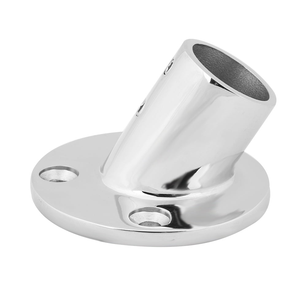Hole I.D 1 Round Hand Rail Base 316 Stainless Steel 30 Degree 