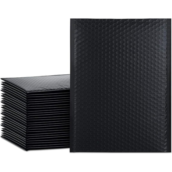 ProLine® Black Poly Bubble Padded Shipping Mailers Envelopes 14.25" x 20" (100 Mailers)