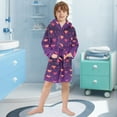 thumbnail image 5 of FORMRS Niños Bathrobe Unisex Hooded Robe Soft Plush Pajamas Sleepwear, Size 7-9T, Love in The Clouds, 5 of 7