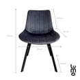 thumbnail image 2 of Set 2 Sillas Comedor Velvet Tapizada Terciopelo Sala Eames gris Grande, 2 of 7