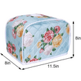thumbnail image 2 of Numjaw 2 Slice Toaster Cover, Quilted Floral Kitchen Small Appliance Cover for Bread Maker, Microwave Oven, Fits Most Standard 2 Slice Toasters, Kitchen Accessories, 2 of 6