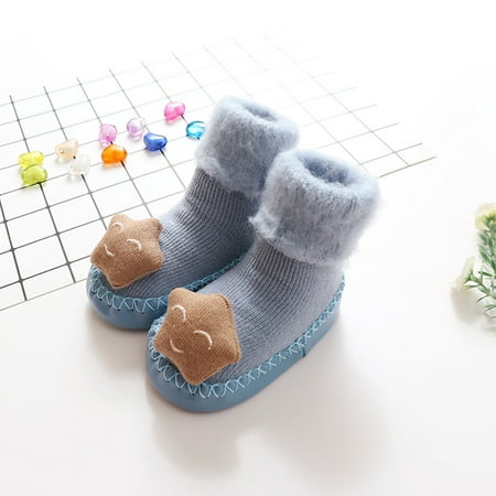 

Cathalem 6w Toddler Boy Shoes Autumn And Winter Cute Children Toddler Shoes Boys And Girls Flat Bottom Floor Socks Boys Shoe Blue 18 Months