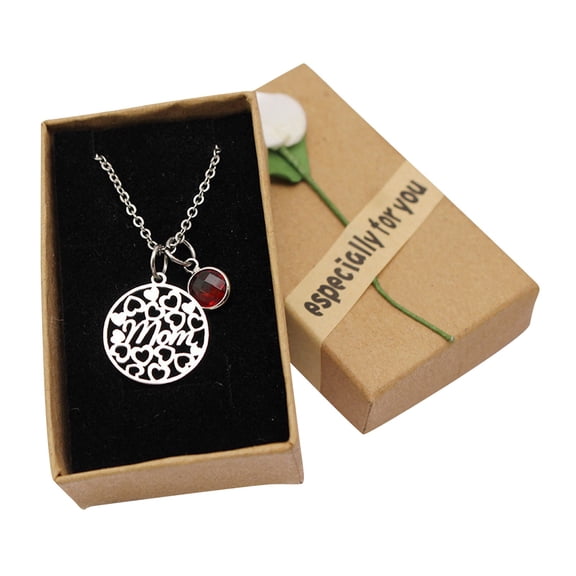 YYKihy Simple Fashion Festival Sun Pendant Necklace Jewelry Gift December Birthday Necklace Gift - January