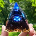 thumbnail image 3 of Bsvklp Pirámide Cristal Natural Obsidiana Cuarzo Piedra Curativa Chakra Reiki para El, 3 of 9