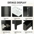 thumbnail image 5 of Soges 24" Bathroom Vanity with Ceramic Sink, Solid Wood Bathroom Makeup Cabinet with Door, Adjustable Shelf and Drawer, Free Standing Single Basin Vanity Set for Small Bathroom, Black, 5 of 10