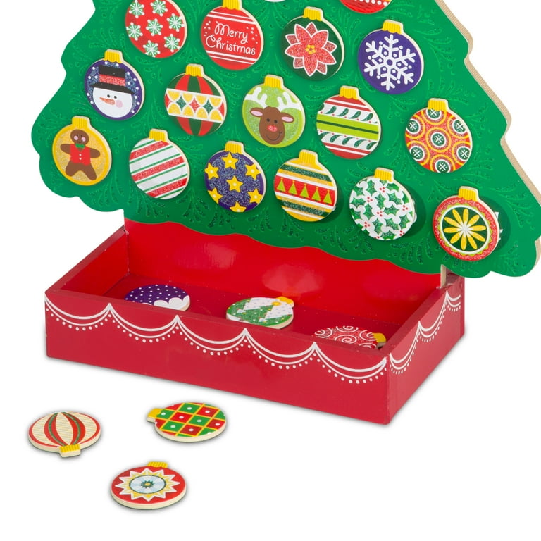 Melissa Doug Countdown to Christmas Wooden Advent Calendar Magnetic Tree 25 Magnets