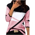thumbnail image 2 of DPTALR T-shirt Décontracté pour Femmes à Imprimé Géométrique, Blouse à Manches Longues, Col Rond, Hauts Décontractés, 2 of 5