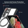 thumbnail image 3 of Magnetic Case for Samsung Galaxy S21 Ultra Clear Case Cover [Compatible with Magsafe & Military Grade Drop Protection] Transparent Shockproof Slim Plated Phone Case - Black, 3 of 10