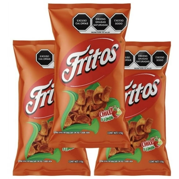 Sabritas Fritos Chile y Limon 170g Box w/3 bags papas snacks Mexican Chips