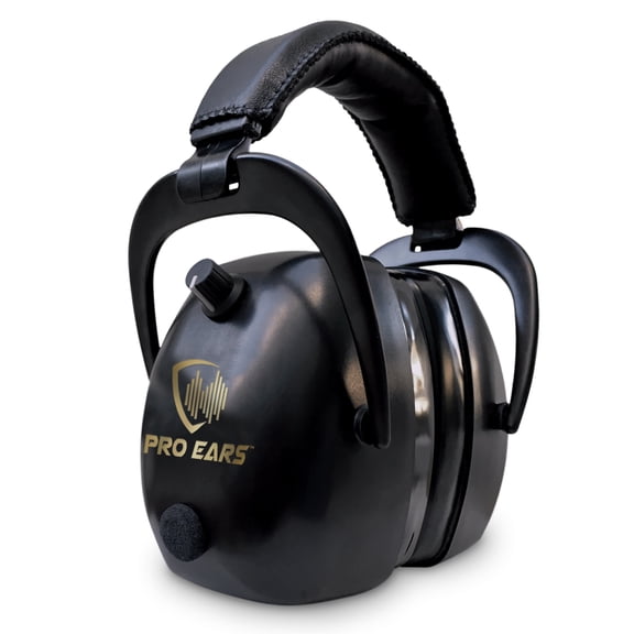 Pro Ears Gold II 30 Electronic Hearing Protection Ear Muffs – Sound Amplifying Shooting & Hunting Ear Muffs, NRR 30 Noise Reduction, Gel Ear Cushions, Black