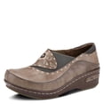 thumbnail image 2 of Spring Step L'artiste Burbank Leather Clogs for Women | Designer Hand-Painted Slip-On Shoes | Ladies Casual Platform Clog, 2 of 9