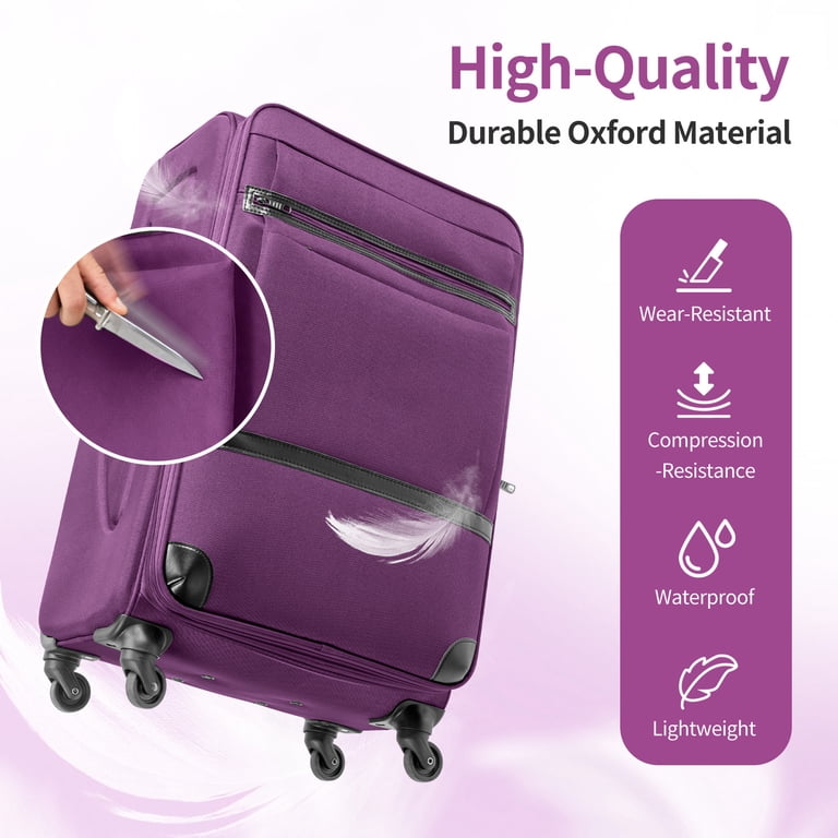 Ktaxon 3-Piece Softside Luggage Set With 8 Set Pcaking Cube TSA