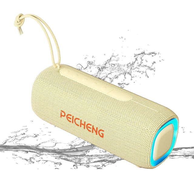 Altavoz Bluetooth PEICHENG Portátil Inalámbrico Resistente al Agua Beige