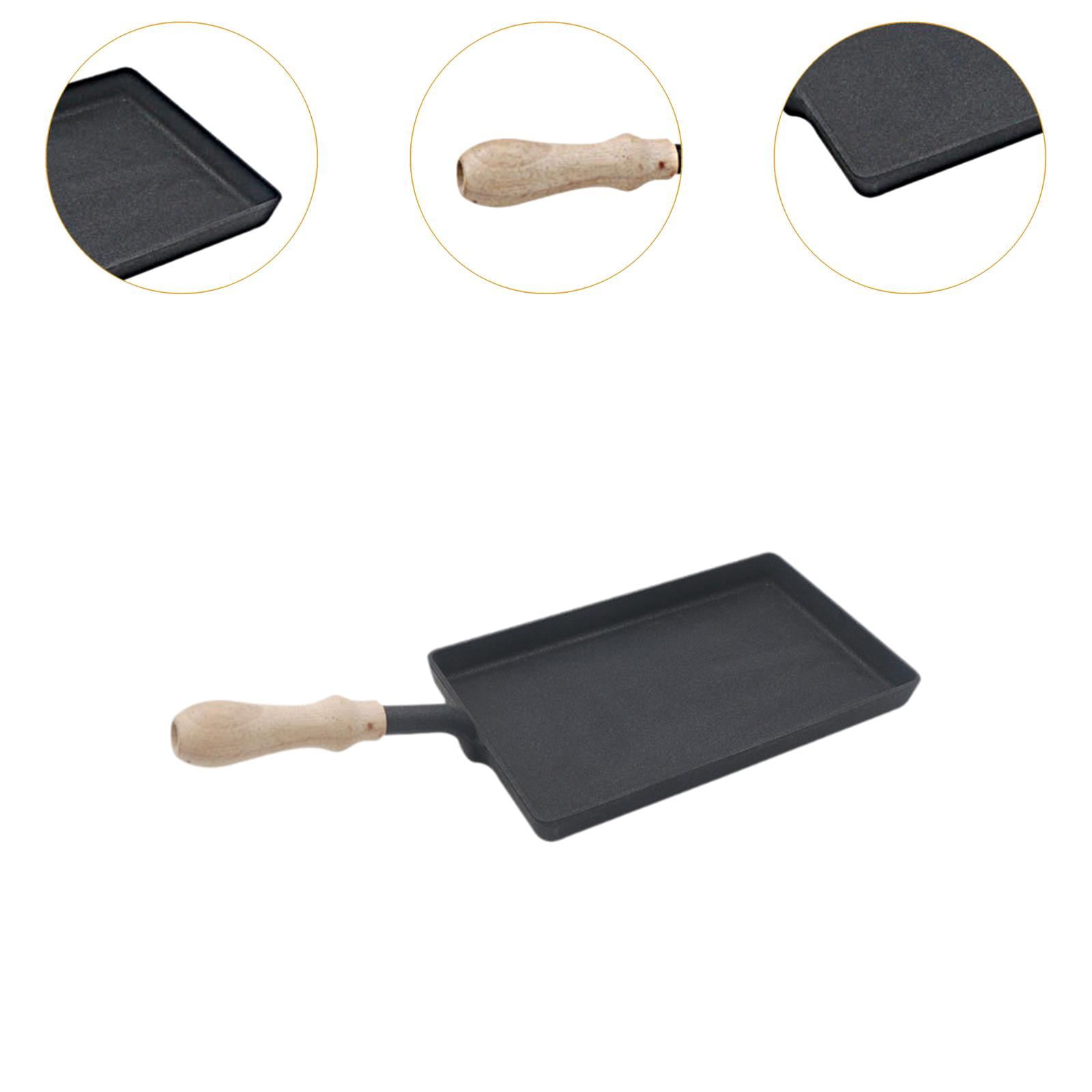 Esquirla Cast Iron Griddle Grilling Skillet Egg Frying Pan Steak Pan for Induction, Indoor Outdoor Restaurant Home Electric Gas Cooker