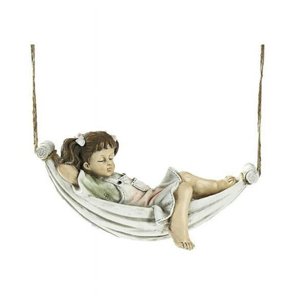 Resin Garden Statue, Girls on Swing Hammock Outdoor Tree Hanging Hanging Decoration, Creative Home Fairy Girls Landscape Gifts