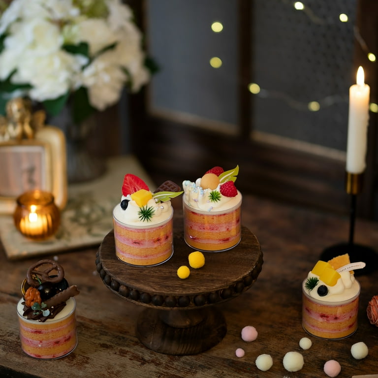 Hanobe Rustic Cake Stand Inch Wood Dessert Display Riser