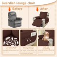 thumbnail image 4 of Housse de Fauteuil Inclinable Housse de Fauteuil Inclinable avec Poches Lavable Housse de Fauteuil Inclinable Protecteur de Meuble pour Enfants Animaux (Coffee IN), 4 of 7