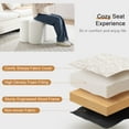 thumbnail image 5 of Zesthouse 18.5″Sherpa Fabric Ottoman, Modern Ottoman Coffee Table for Living Room, Flower Shaped Foot Stools, Upholstered Footrest Stool for Couch, White, 5 of 11