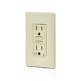 thumbnail image 2 of Leviton Smartlockpro Weather & Tamper-Resistant Duplex Gfci Receptacle With Led, Ivory, Nema 5-15R, 125 Volts, 15 Amps, 2 of 3