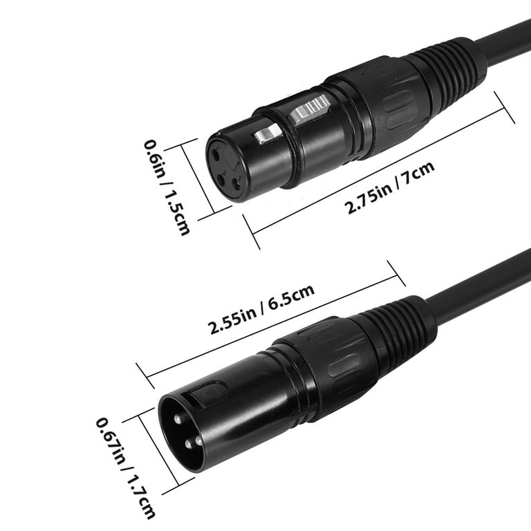 DMX Signal Cable - XLR3 Male to XLR5 Female - 1m