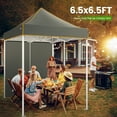 thumbnail image 3 of COBIZI 6.6x6.6 Pop-up Canopy Tent, Heavy-Duty, Waterproof, 4 Sidewalls, Carry Bag, Gray, 3 of 12