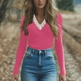 thumbnail image 2 of Ropa urbana para mujer,Blusa informal de poliéster con cuello en V y manga corta para mujer, ideal para usar en cualquier temporada, sopatenor, 2 of 9