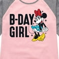 thumbnail image 3 of Mickey & Friends - B-Day Girl - Toddler And Youth Girls Raglan Graphic T-Shirt, 3 of 5