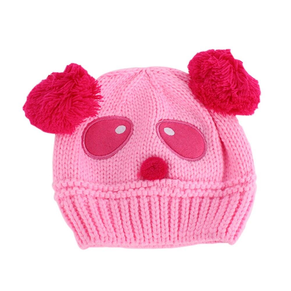 Zdmathe Baby Kids Cartoon Panda Ball Handmade Knitted Crochet Beanie Cap Winter Hat New Walmart Com Walmart Com