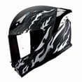thumbnail image 1 of Casco Integral Onix Silver Flame Negro Plata Mate M + Visor Transparente, 1 of 5
