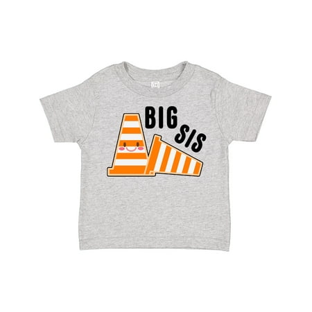 

Inktastic Big Sis with Construction Cones Gift Toddler Toddler Girl T-Shirt
