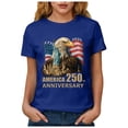 thumbnail image 6 of COMVALUE Women's Patriotic Crew Neck Top 250th Anniversary USA 2026 America Shirt (Blue, S), 6 of 8