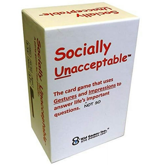 Socially Unacceptable - NEW Card Game - Interactive and Different !!!! Adult Party Game, Game Nights, or Anytime! Perfect for Adults, Couples, College, and Families.