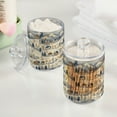 thumbnail image 2 of Yayeee 2 Pack Qtip Holder Bathroom Cotton Swab Canister with Lid Clear Dispenser Set, Snowy Mountains, 2 of 6